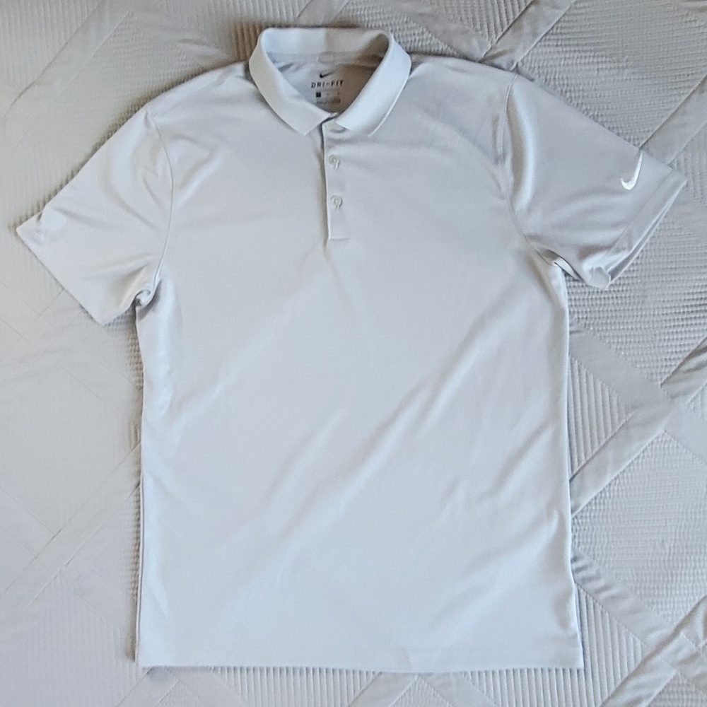 Nike Men's Classic Light Gray Polo Shirt